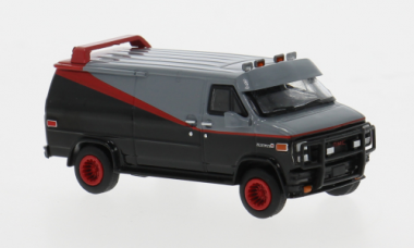 GMC Vandura, schwarz/rot 1983, 1:87