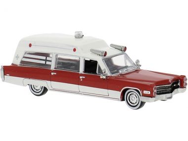 Cadillac Meteor Ambulance 1966, rot/weiß