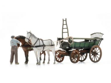 Nordeuropäischer Heuwagen + Figur