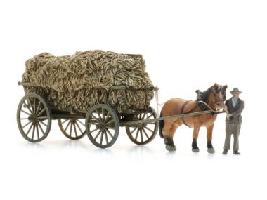 Leiterwagen Heuernte + Figur