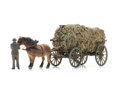 Leiterwagen Heuernte + Figur