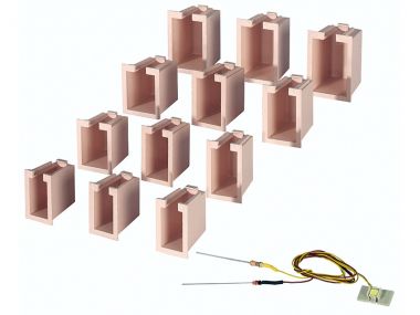 Hausbeleuchtungs-Startset, 12 Boxen, 4 verschiedene Größen, 1 LED weiß