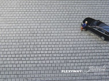 FLEXYWAY Platten 40 x 40 grau hell, 2 Segmente