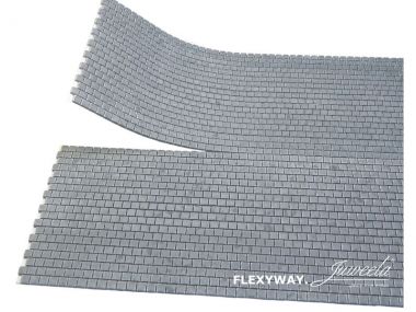 FLEXYWAY Platten 40 x 40 grau dunkel, 2 Segmente