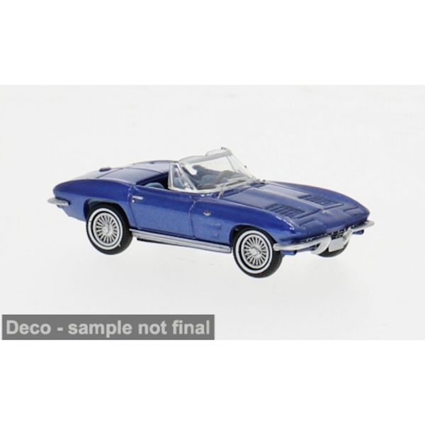 Chevrolet Corvette C2 Cabrio, metallic-blau 1962, 1:87
