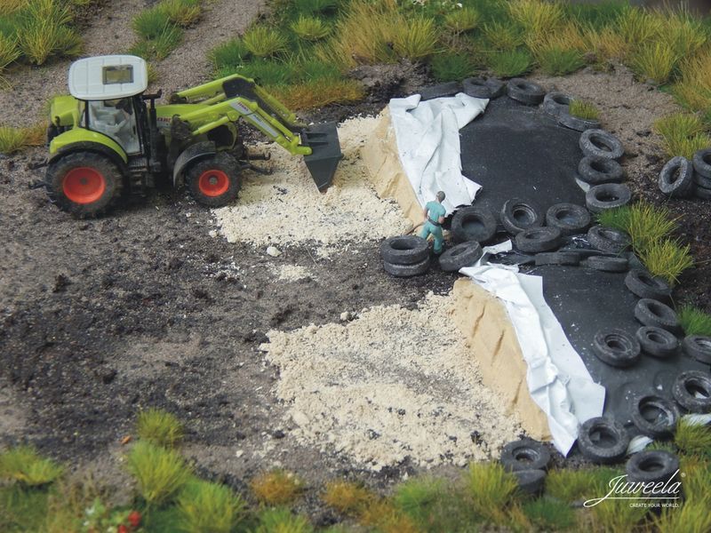 Silage braun mit Abdeckfolie/Reifen, 3 Stück
